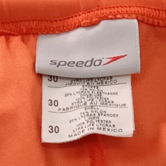 (*) ORANGE SPEEDO SWIM BRIEF, SIZE 30", 2" Side Seam (Pre-Owned) - Picture 4 of 8